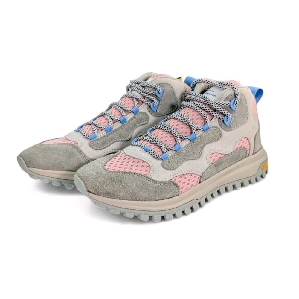 Brand Black Santa Monica Suede Sneaker In Grey Pink Vibram Sole Mens 10.5 M760BB